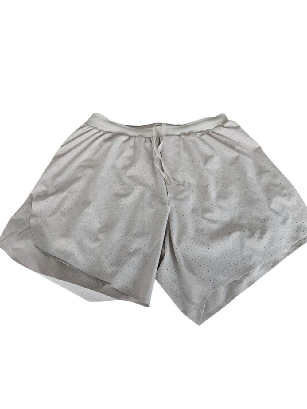lululemon athletica Light Gray Perforated Athletic Shorts